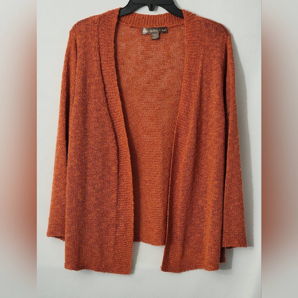 alexandra + oak Open Front Fall Cardigan Size XL - Picture 1 of 6